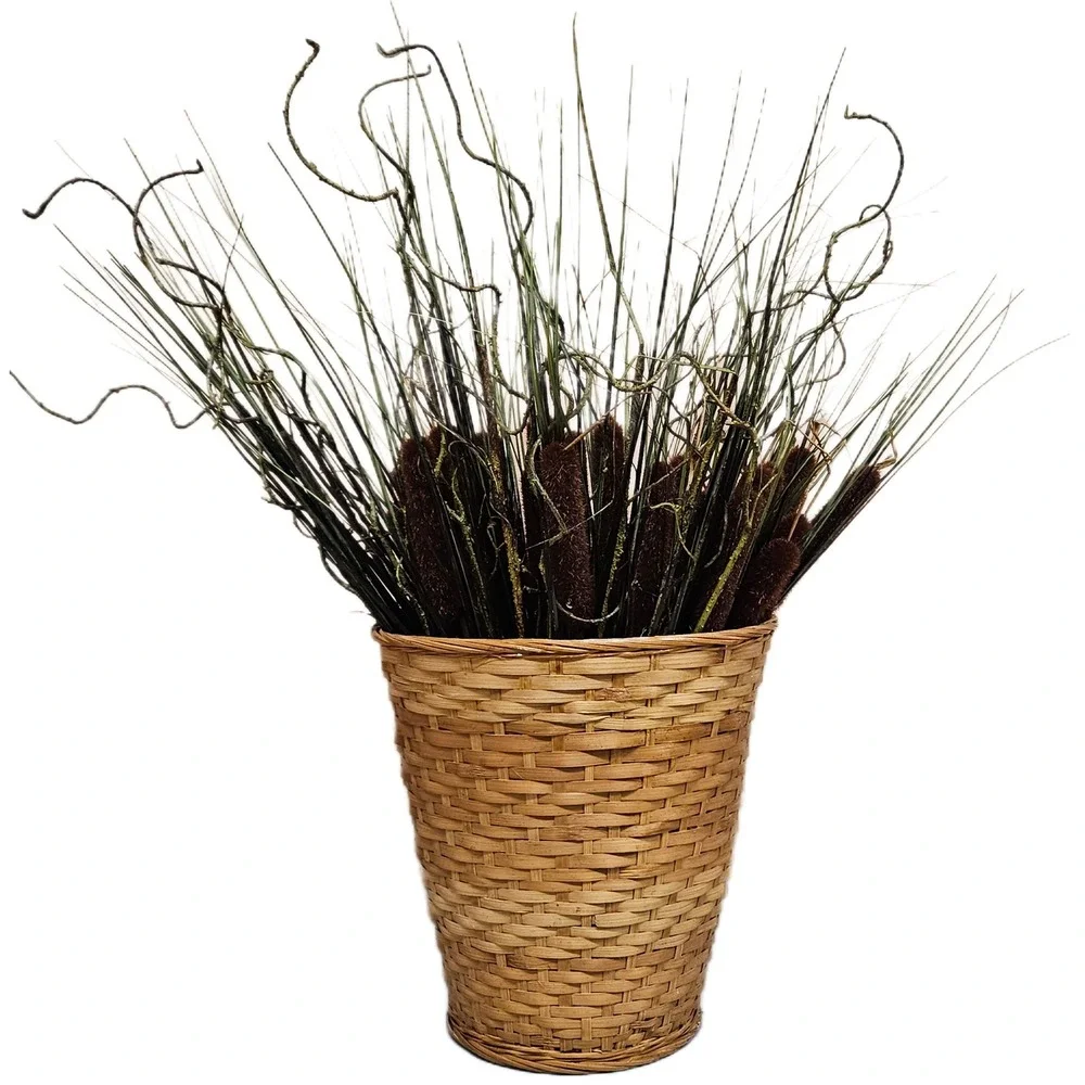 Set of‎ 3 Woven Baskets Natural Bamboo Seagrass Storage/Waste Baskets Pot Covers
